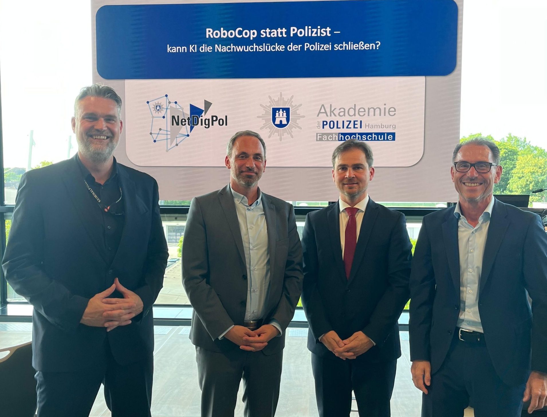 (v.l.n.r. Jan Reinecke, Dr. André Malick, Prof. Eike Richter, Peter Steinleitner)
